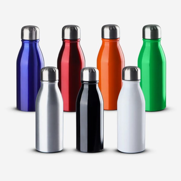 Garrafa de Alumínio 500ml Com Tampa de Inox Personalizada