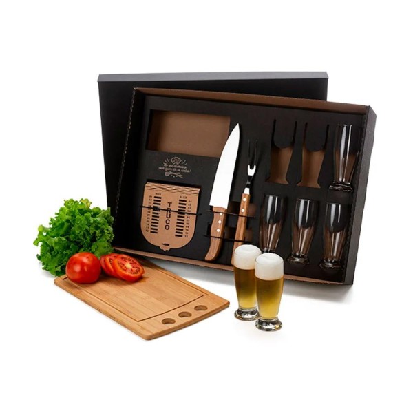 Kit Churrasco, Cerveja e Truco com Baralho Personalizado 