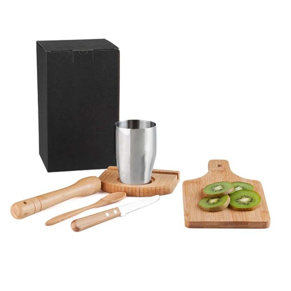 Kit Para Caipirinha Em Bambu Ibiza com Logo