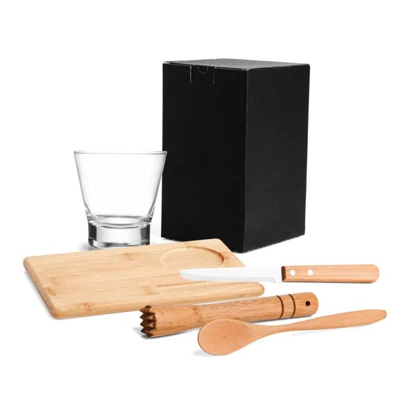 Kit Para Caipirinha Em Bambu para Brindes