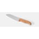 Kit para Queijo E Faca Santoku Em Inox / Bambu Personalizado 