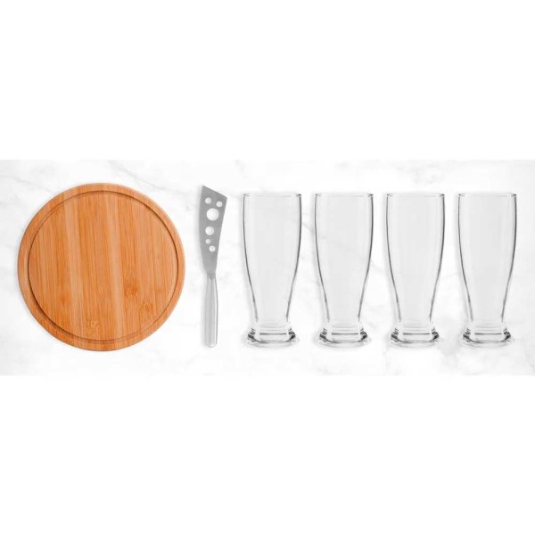 Kit Queijo e Cerveja 6 Peças com Logo 