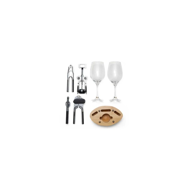 Kit Queijo e Vinho 7 Peças para Brindes